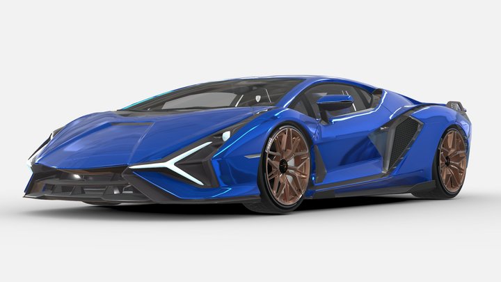 3d model Lamborghini Sian: Ultimate Hybrid 3D Model