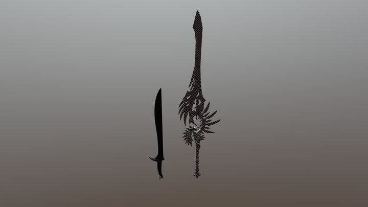 Combined Swords 3D Model