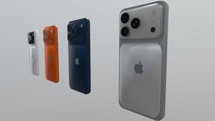 iPhone 17 Pro Max Realistic (All Colors) 3D Model