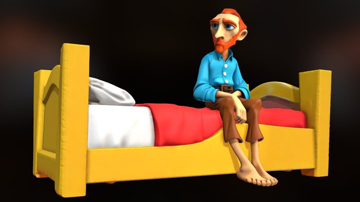 VAN GOGH BED – Modello 3D gratuito STL