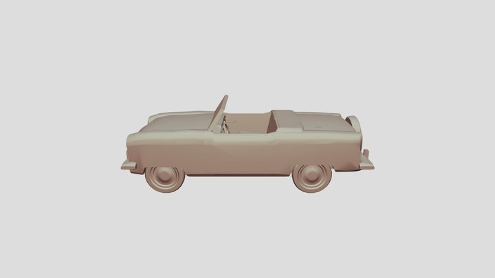 Nash Metropolitan 1959 lowpoly for 3D-printing