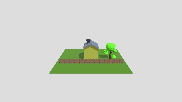 Low Poly House 3D Model