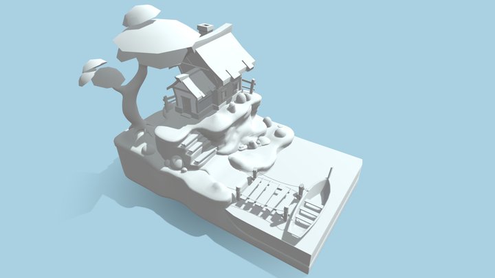 DIORAMA AVANCE01 - VILLAFUERTE 3D Model