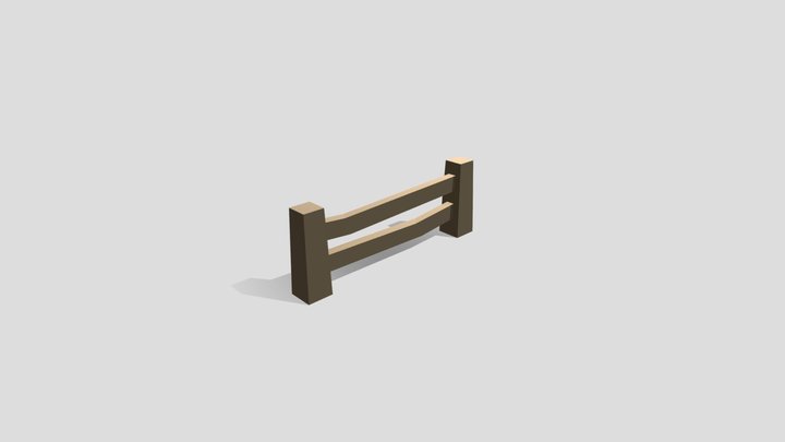 Fence - Low poly 3D Model