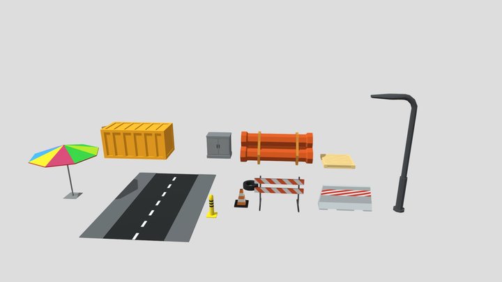 Sector A (LowPoly Small Pack) – Modèle 3D gratuit STL