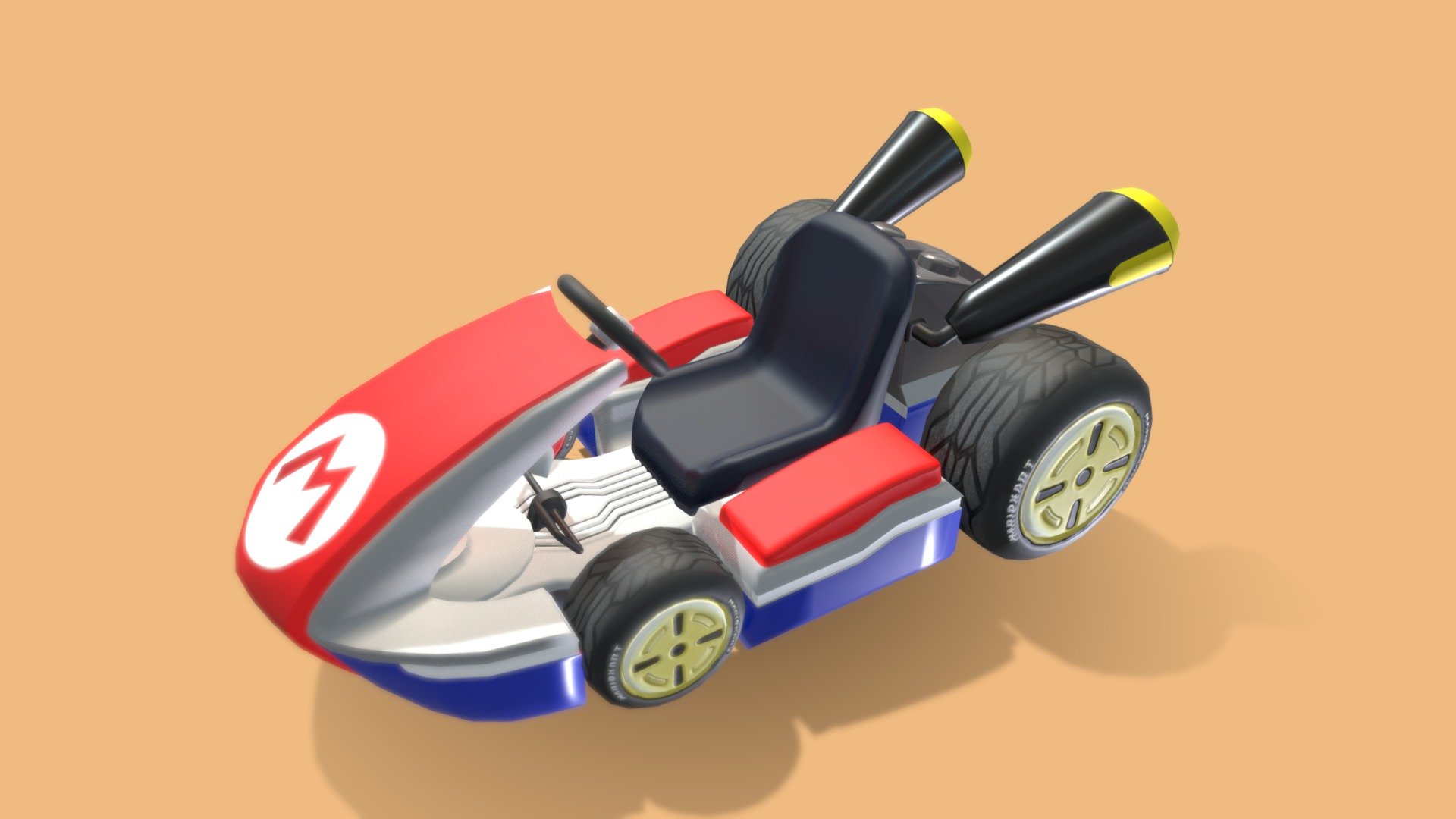 Awesome Mario Kart 3d Model Lvbags Mockup 5576