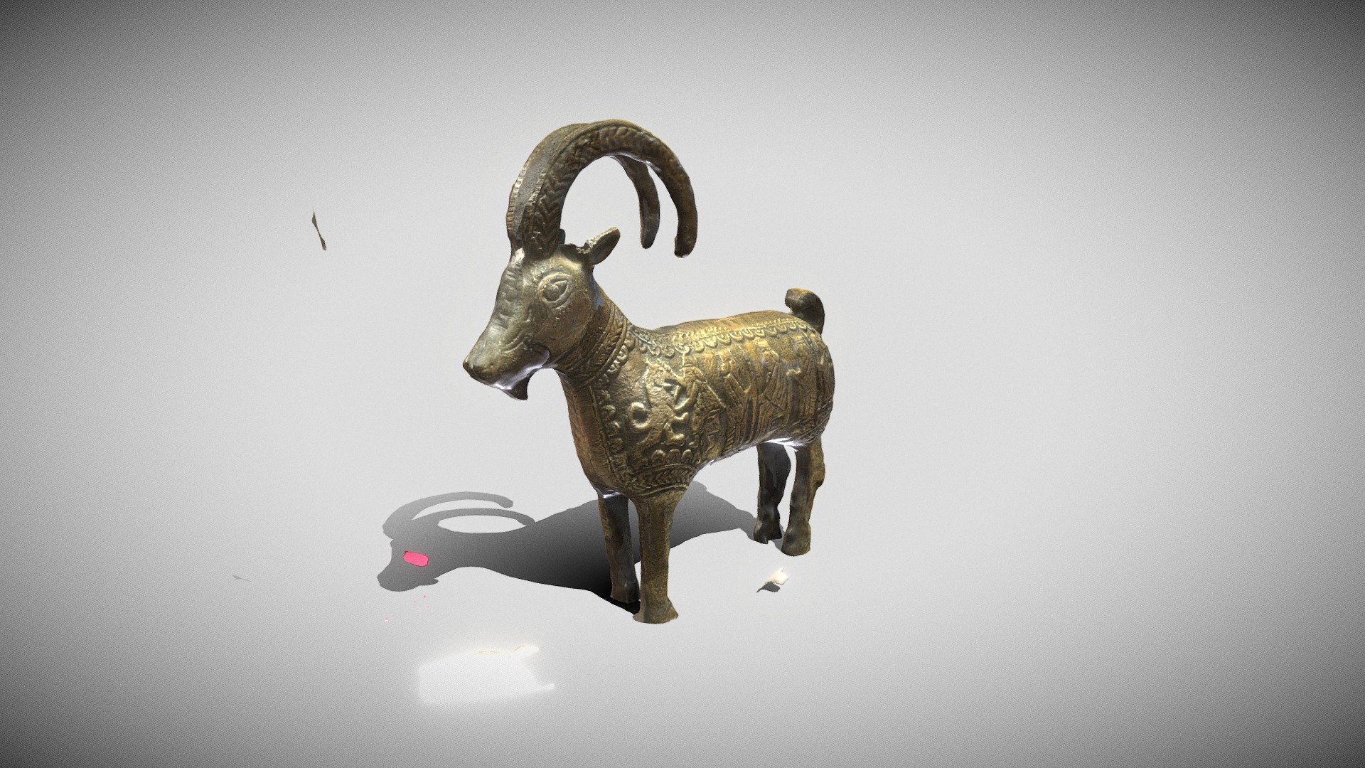 Antique Brass Goat
