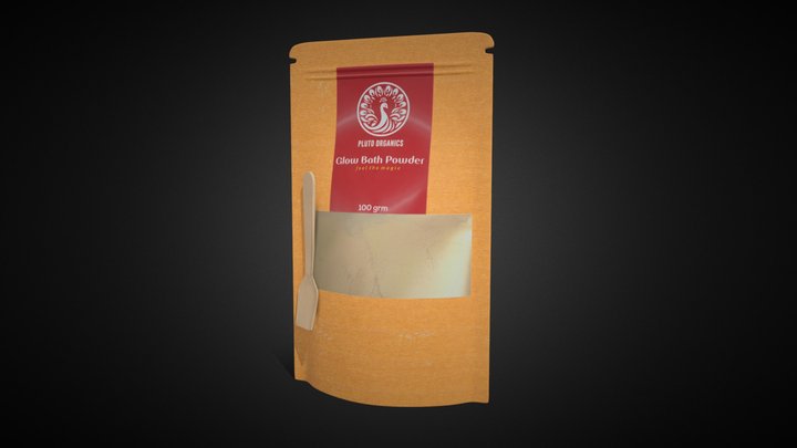 Pluto Organics: Bath Powder 3D Model❤️ 3D Model