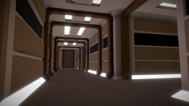 Low Poly Corridor - [Star Trek] 3D Model