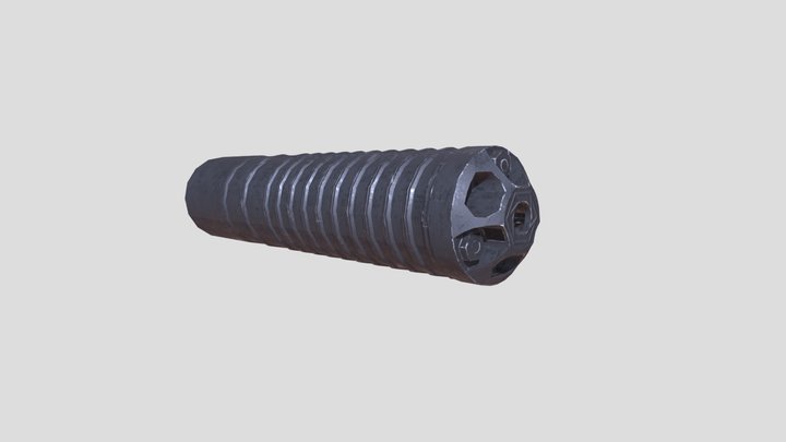 DTKP Hexagon Ak-74 5.45x39 Silencer Steel 3D Model