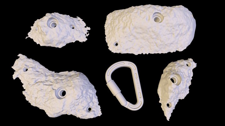Port Soif Granite Climbing Hold Set 3D Model