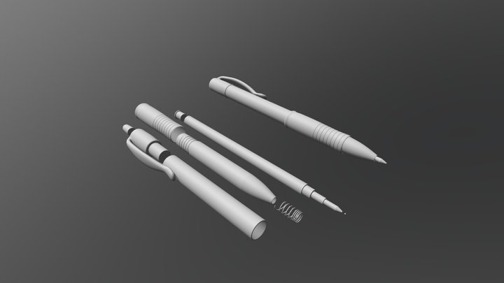 Clickable Pen 3D Model