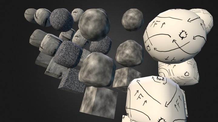 Cube texture tests 3D Model