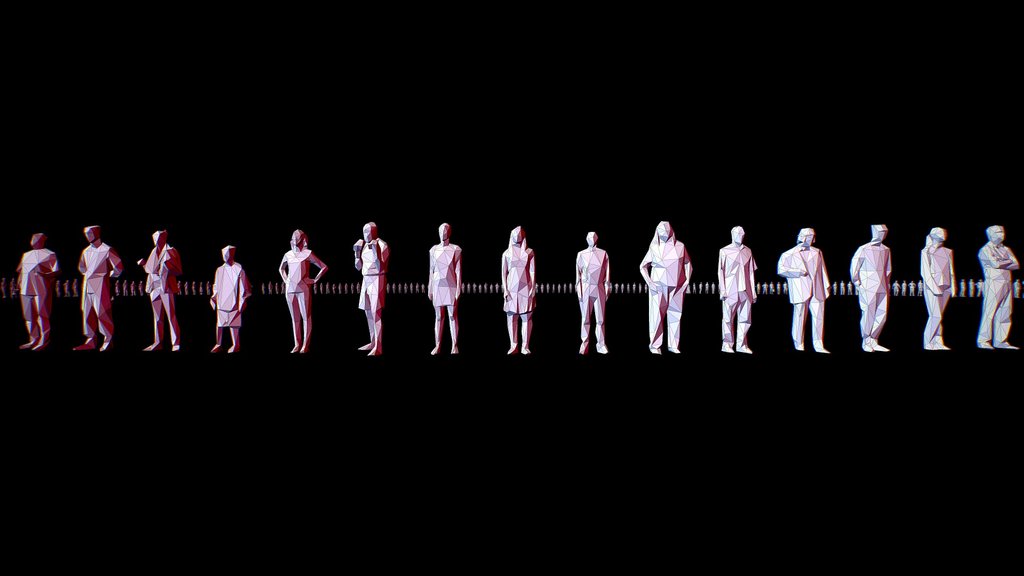 Lowpoly People + Waldo