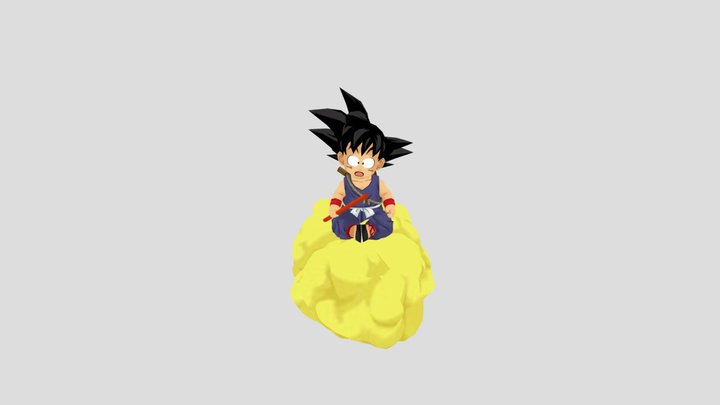 Son Goku And Kintoun Nimbus 3D Model