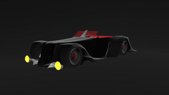 1930s Hot Rod inspired by Batmobile 3D Model