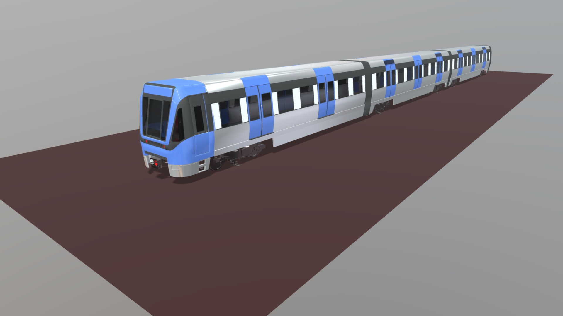 3D model SL C20  SubwayTrain - This is a 3D model of the SL C20  SubwayTrain. The 3D model is about a train on a track.