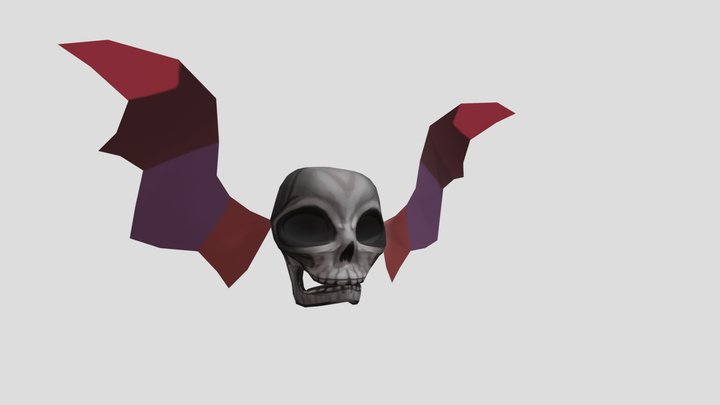 Flying Skull 3D Model