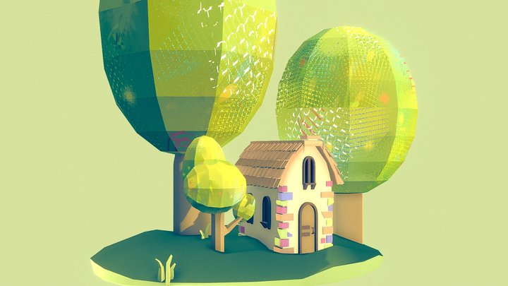 LIttle cartoon house 3D Model