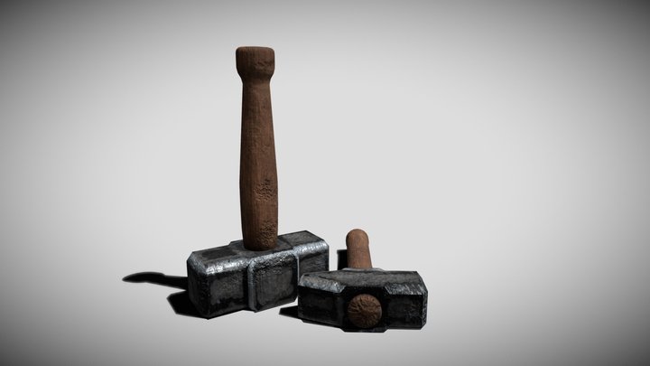 Two Hammers 3D Model
