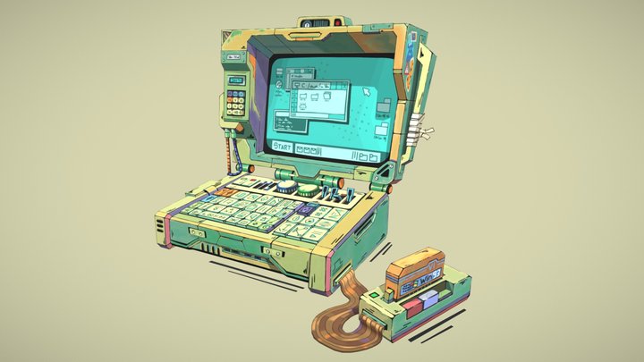 Retro Cyberdeck 1 3D Model