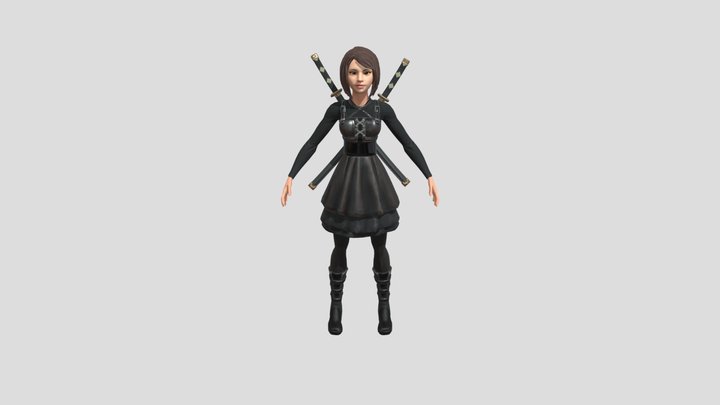 Female Player 3D Model