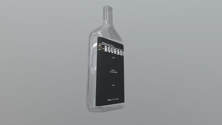 Bourbon Bottle 3D Model