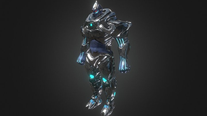 Cyborg(Low Poly) 3D Model