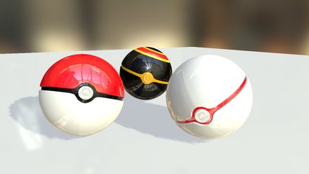 Pokeballs 3D Model