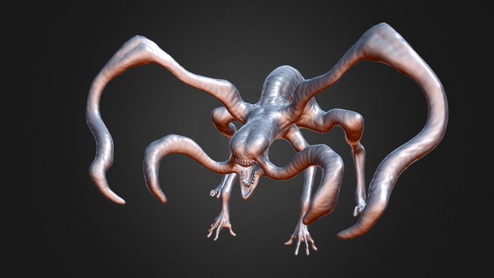 Sculptris - Alien body 3D Model