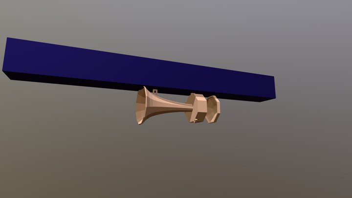 Bicycle Airhorn - Initial 1.75mm walled attempt 3D Model