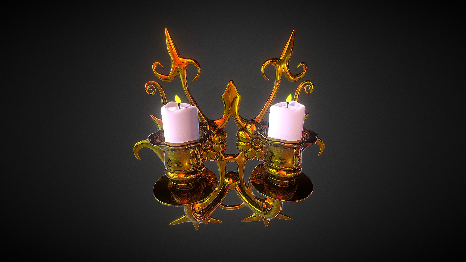 3D model Wall Candle - This is a 3D model of the Wall Candle. The 3D model is about map.