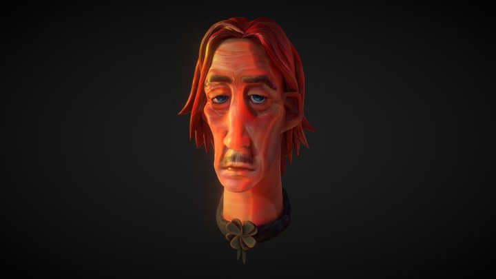 Cartoon Head 3D Model