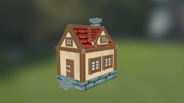 Handpainted House 3D Model