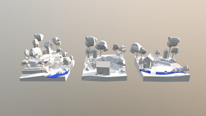 Grandma's House - Diorama and House Blockout 3D Model