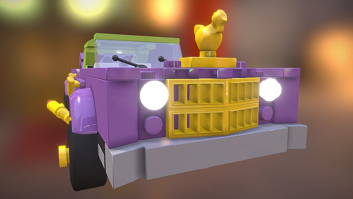 Lego Joker's Cabriolet 3D Model