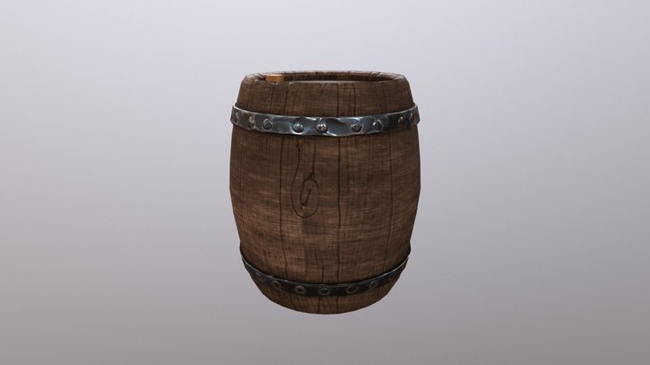 Fantasy Barrel 3D Model
