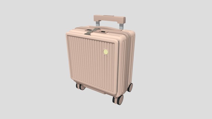 Pink Suitcase 3D Model