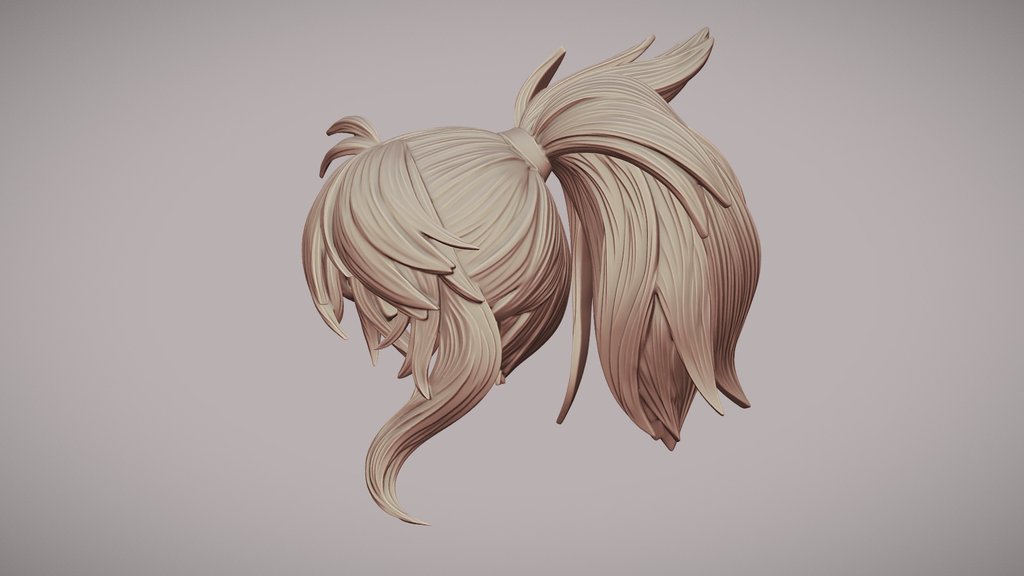 TÓC NỮ - A 3D model collection by TiEoArt - Sketchfab