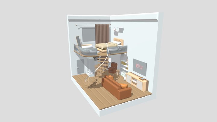Room Isometric 3D Model