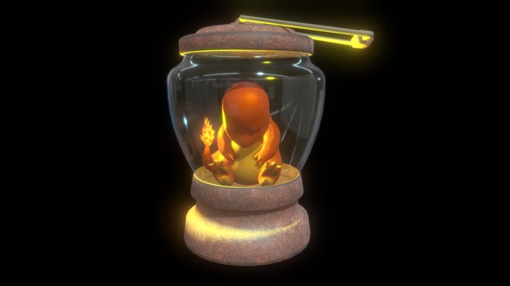 Pokemon Charmander Lamp 3D Model