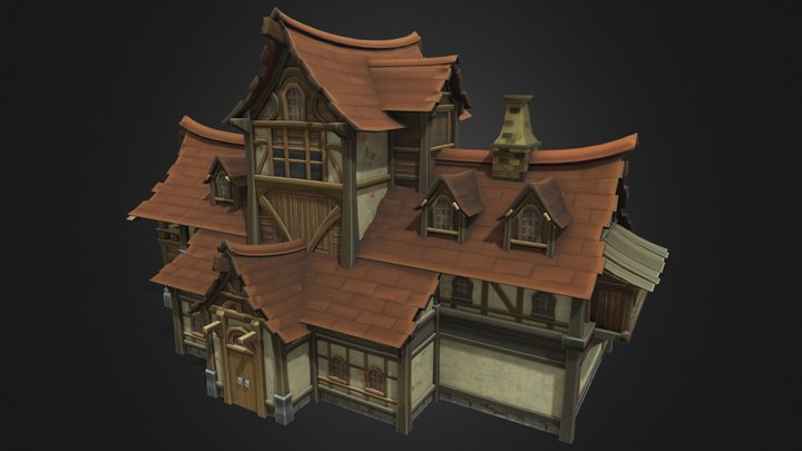 Stylized Mansion 3D Model