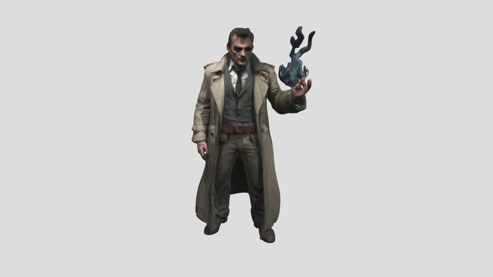 A rugged, world-weary occult detective 3D Model