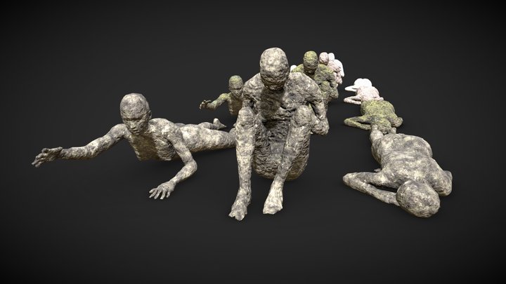 Petrified Bodies 3D Model