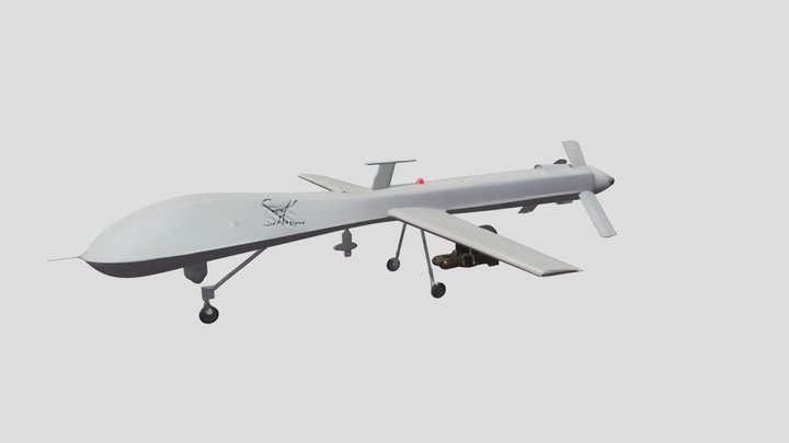 mq 1 predator uav 3D Model