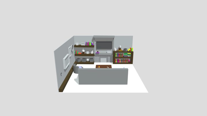 Modelagem sala de estar 3D Model