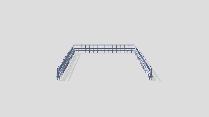 MURO DE ARRIMO CONCRETO ARMADO 3D Model
