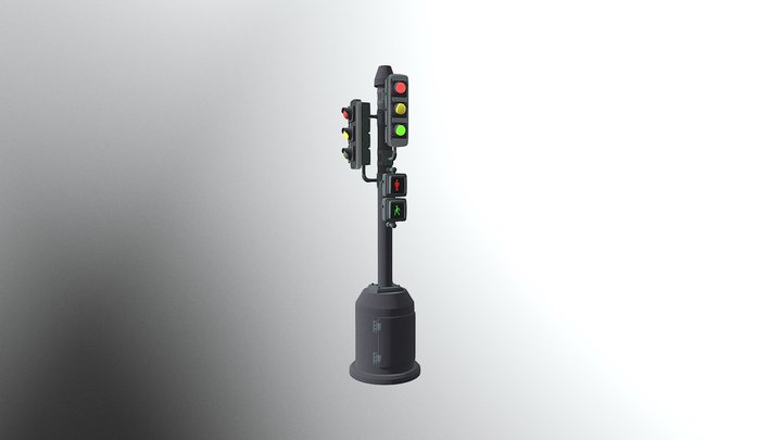 Pedestrian Traffic Light 3D Model