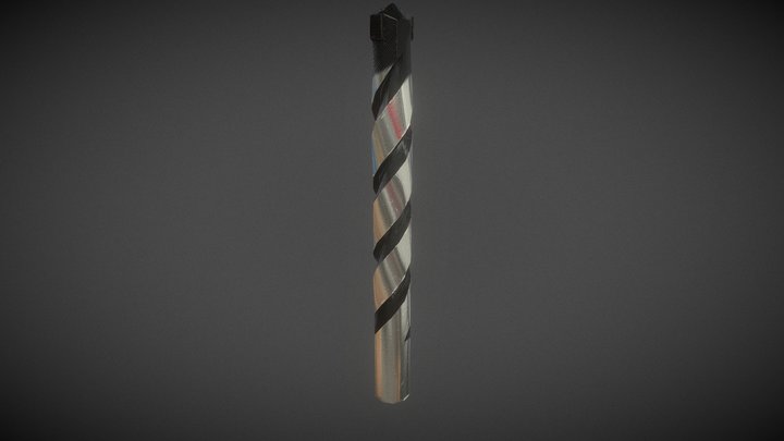 DrillBit_LowPoly 3D Model