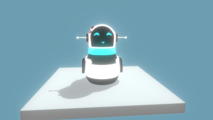 Sparkle_cute luminous robot 3D Model